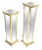 Square Brass and Mirror Panels Pedestals Stands For Sale