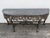 French Painted Black Heavy Carved Marble Top Large Long Console Entry Table 6381 For Sale - Image 9 of 12