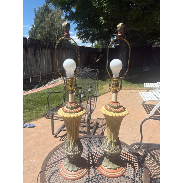 Victorian Revival Lamps -set of 2. These lamps look like turn of the century pottery. The style is very Arts and Crafts,...