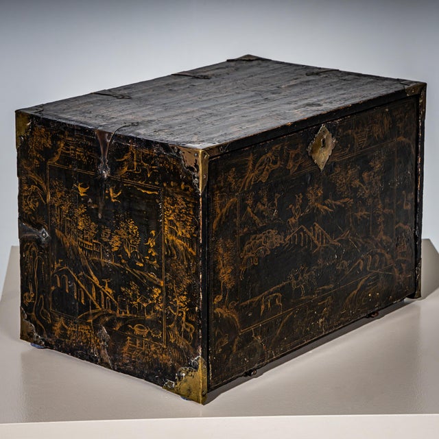 Lacquered and Gilt Cabinet, Germany, 1700s For Sale - Image 4 of 9
