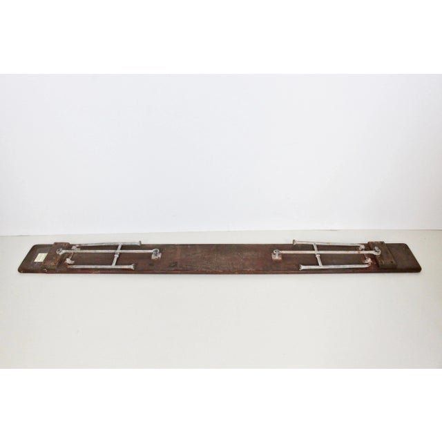 Early 20th Century Auxiliary Staten Island Folding Hickory and Bronze Bench For Sale - Image 4 of 12