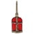 Moroccan Red Glass Perfume Bottle Sprinkler with Embossed Metal Overlay For Sale - Image 10 of 10