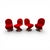 1970s Set of 4 Sculptural Space-Age System 1-2-3 Swivel Chairs by Verner Panton For Sale - Image 5 of 9