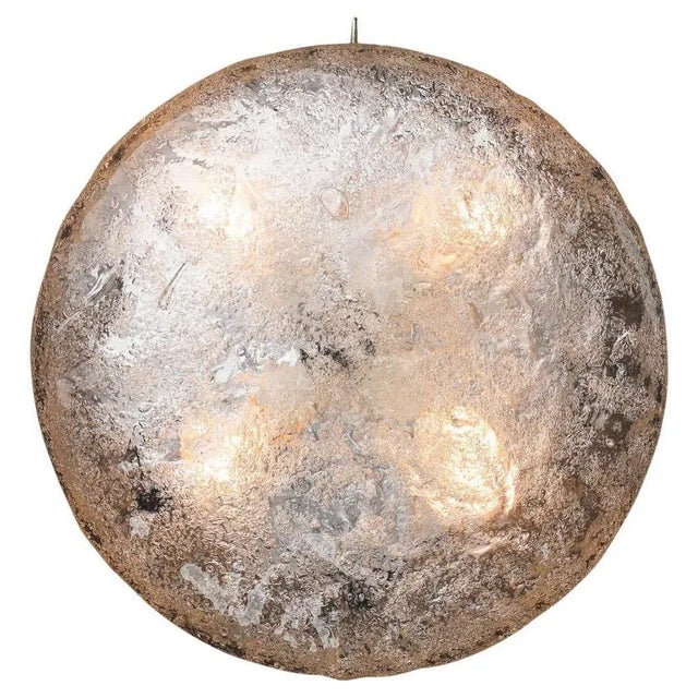 Mid-Century Modern Frosted Ice Glass Ceiling Light from Kaiser Leuchten, Germany, 1960s For Sale - Image 14 of 14