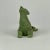 Vintage Ceramic Avocado Green Dog Sculpture in Geometric Form For Sale In New York - Image 6 of 12