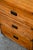 Mid Century Modern Desk Office Campaign Wood Brass Trim 4 Drawer Vintage MCM For Sale - Image 10 of 12