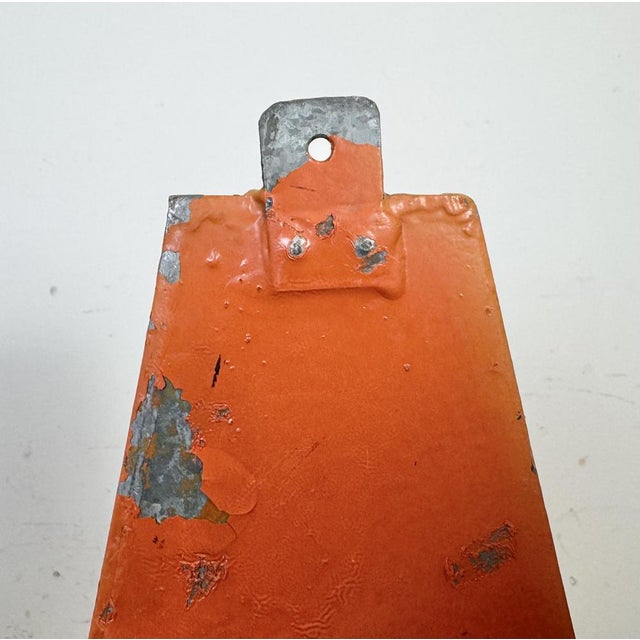 Metal Large Vintage Yellow Iron Facade Letter A, 1960s For Sale - Image 7 of 11