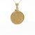 Modern 22k Gold Lady Liberty Us 10 Dollar 1/4 Oz Coin (2010) Pendant in 14k Frame For Sale - Image 3 of 4