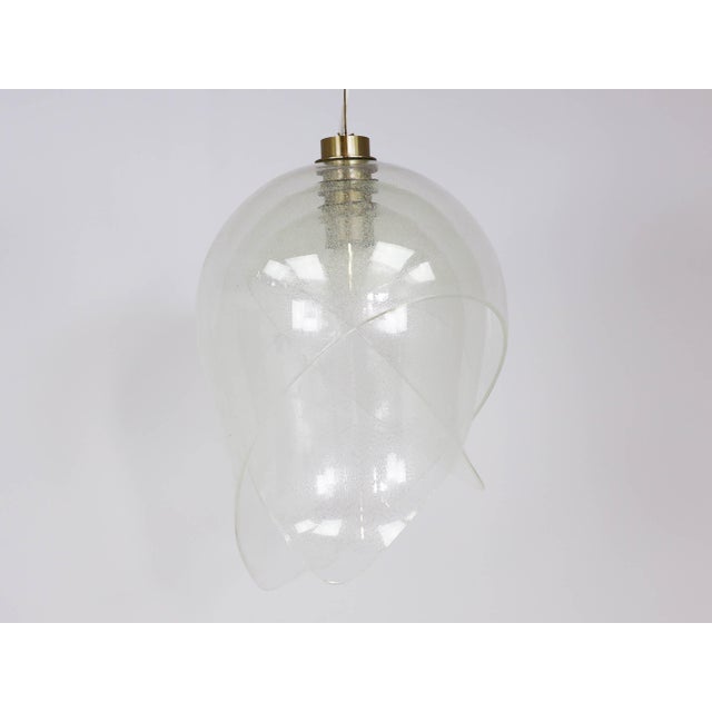 1970s LS178 Pendant Lamp in Bubble Crystal from Mazzega, Italy, 1970s For Sale - Image 5 of 7