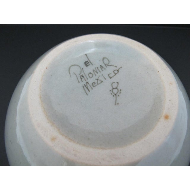 Ken Edwards El Palomar Blue Bird Flowers Mexican Tonala Pottery 6 1/4" Bowl For Sale In Portland, OR - Image 6 of 6