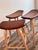 Traditional Set of 3 Signed Stephen Swift Cherry and Ash Bar Stools (1996) For Sale - Image 3 of 7