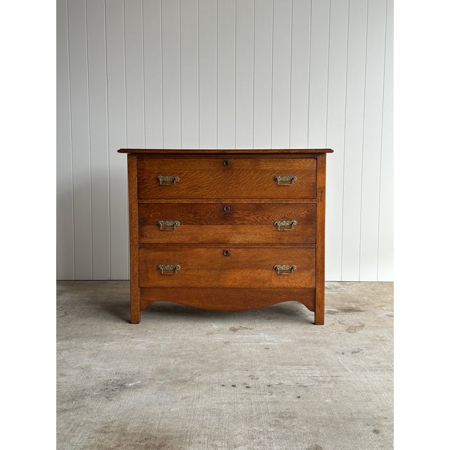 Late 19th Century Antique Oak Chest of Drawers For Sale - Image 10 of 15