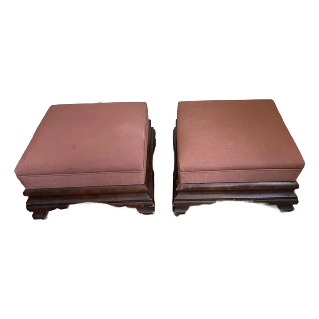 Late 19th Century Empire Period Foot Stools- Set of 2 For Sale