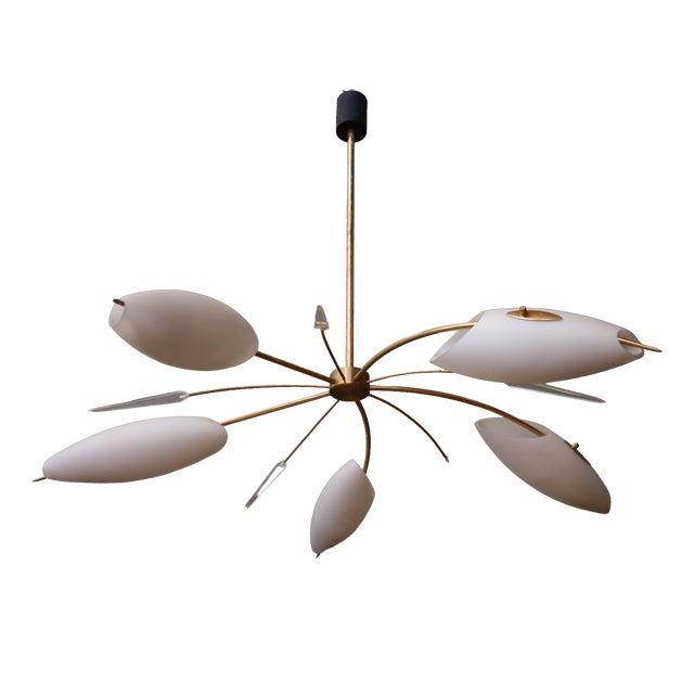 Chandelier in the style of Lunel, 1960s For Sale