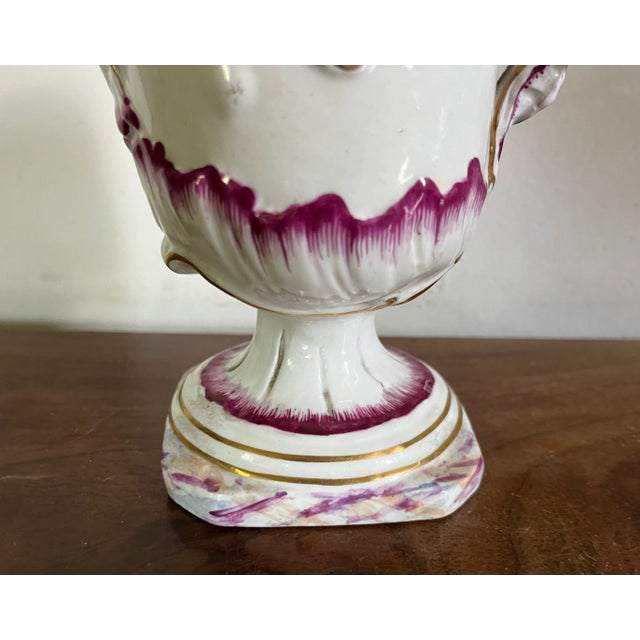 Antique 18th Century German Rococo Ludwigsburg Porcelain Puce Urn Vase For Sale - Image 11 of 12