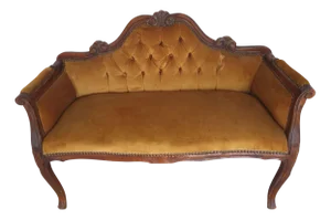 Small Walnut Frame Sofa, 1920s