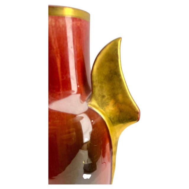 Late 19th Century Art Nouveau Majolica Glazed Vase with Handles from Massier, 1890s For Sale - Image 5 of 12