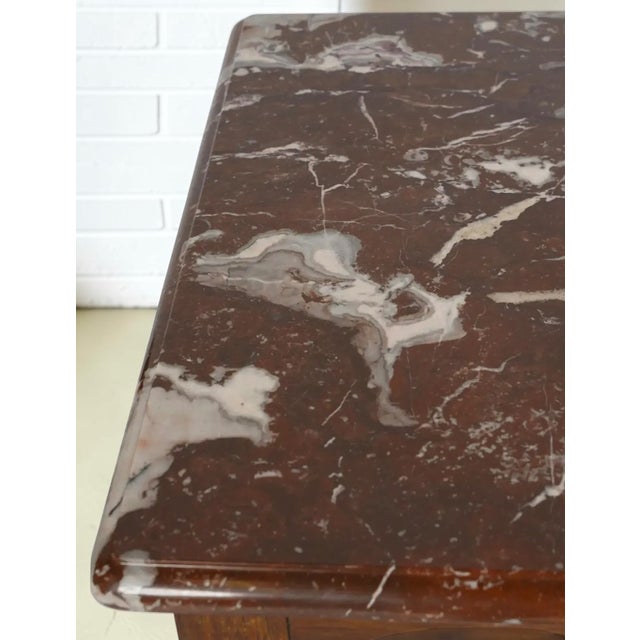 Antique 18th C French Country Marble Top Table For Sale - Image 4 of 5