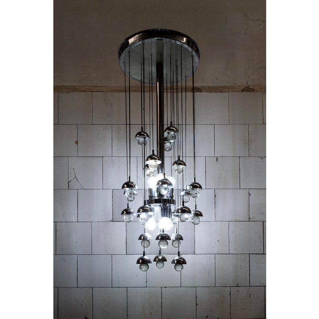 Vintage Italian Space Age Ceiling Lamp, 1960s For Sale - Image 3 of 6