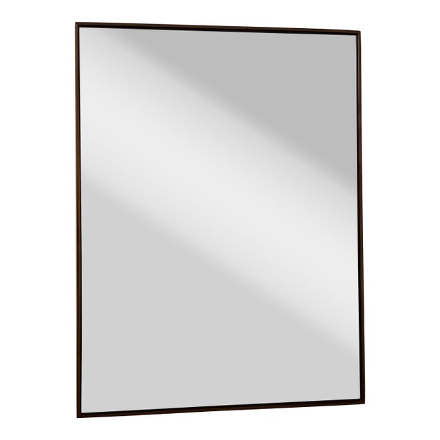 Room & Board Hudson Handcrafted in America Walnut Wood Wall Mirror 30"x40" For Sale