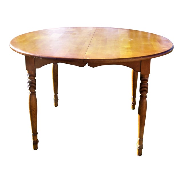Mid Century Ethan Allen Maple Table With Three Leaves Chairish