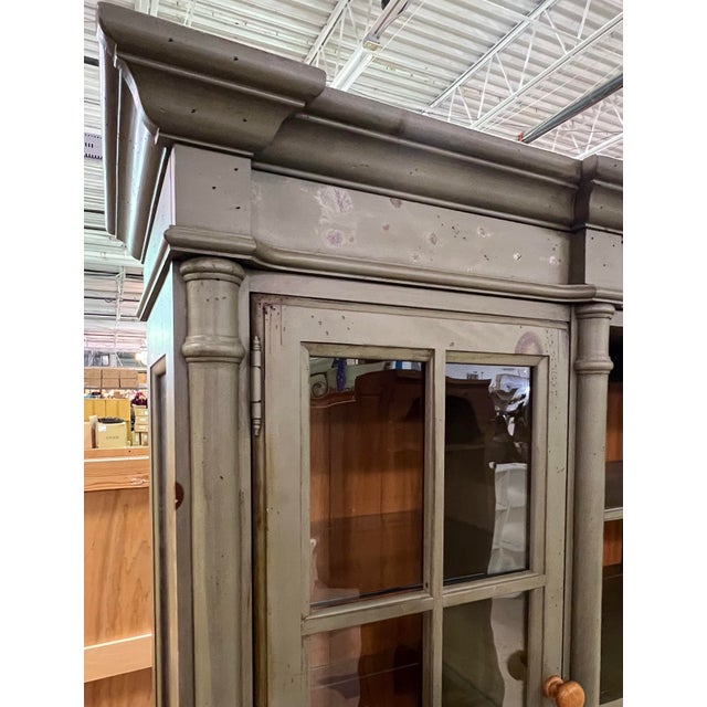 Green Broyhill Yorkshire Market Farmhouse Hutch For Sale - Image 8 of 12