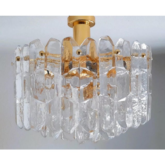 Ceiling Lamp Model 5457 in Brass & Glass by J. T. Kalmar for Kalmar, 1960s For Sale - Image 4 of 18