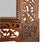 Mid-Century Modern Moroccan Hand-Carved Lattice Wood Mirror, Red Frame, Boho, 24.7"h For Sale - Image 4 of 6
