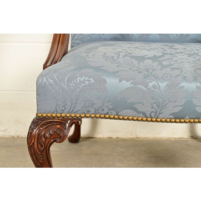 Kittinger Chippendale Carved Mahogany Open Arm Library Chairs | Set of Four For Sale - Image 9 of 18