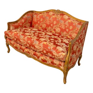 Meyer Gunther Louis XVI Giltwood Settee Loveseat For Sale