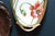 A rare bone china plate from Limoges painted with Poppies. Coronet handled dish sometimes called a "celery dish."...