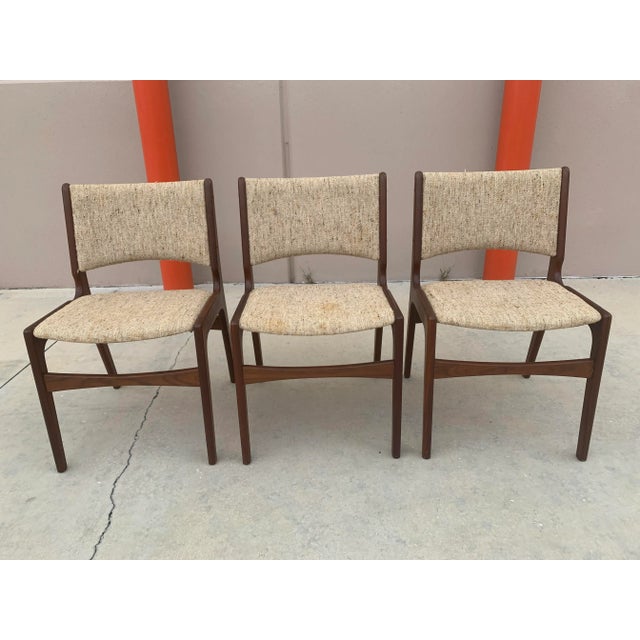 Brown D-scan Danish Modern Dining Chairs - Set of 3 For Sale - Image 8 of 10