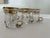 1960s 1960s Mid Century Modern Gold & Clear Leaf Design Shot Glasses - Set of 7 For Sale - Image 5 of 5
