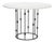 Italian Round Iron Carrara Marble Center or Garden Table For Sale