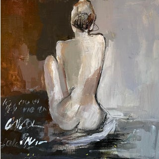 The Moment in Between, Original Nude Abstract Figure Painting For Sale