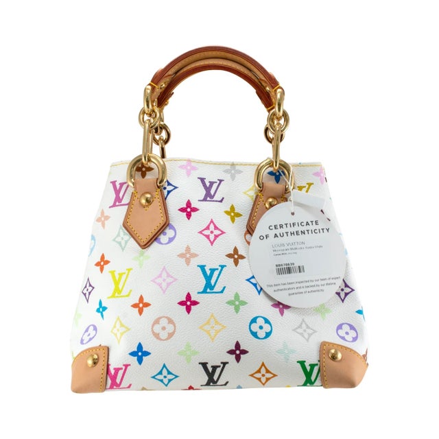 Late 20th Century Late 20th Century Vintage Louis Vuitton Monogram Multicolore Audra M40047 White Handbag For Sale - Image 5 of 15