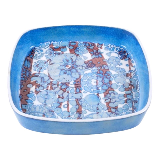 Baca Faience Plate by Nils Thorsson for Royal Copenhagen, 1960s For Sale