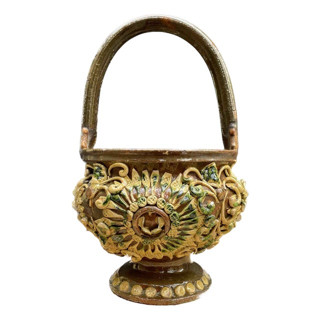 Antique Tuscan Ceramic Warmer, Set of 2 For Sale