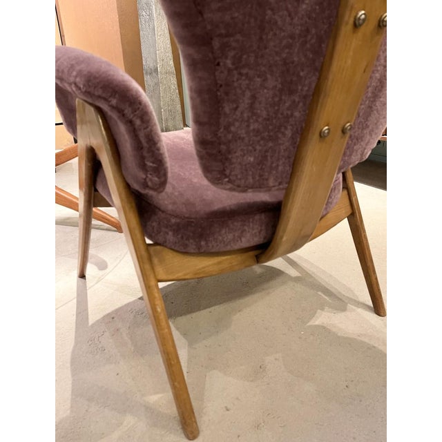 Wood Vintage Lounge Chairs by Roger Landault, 1950, Set of 2 For Sale - Image 7 of 18