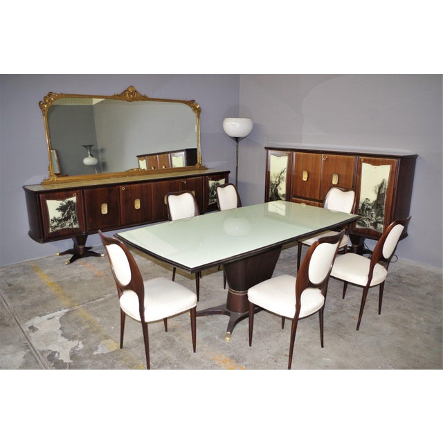 Vintage Dining Set from Fratelli Rigamonti, Desio, 1940s, Set of 9 For Sale - Image 10 of 10