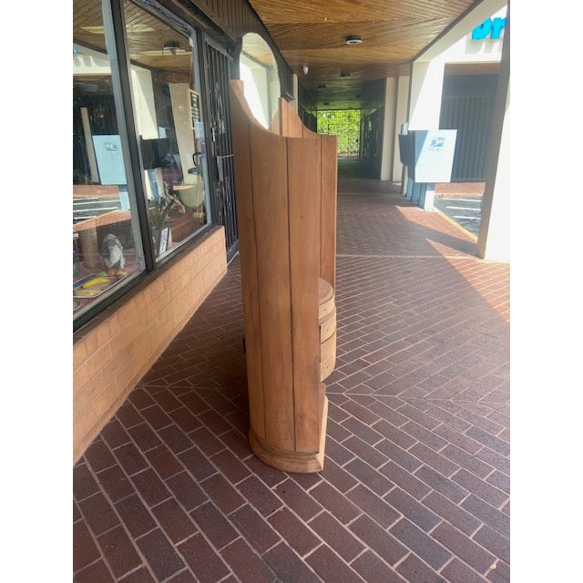Vintage Mid-Century Modern Wooden Dressing Table or Vanity With Stool For Sale - Image 4 of 9