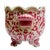 Chinoiserie Pink & White Footed Scalloped Cachepot in the Style of United Wilson For Sale - Image 4 of 7
