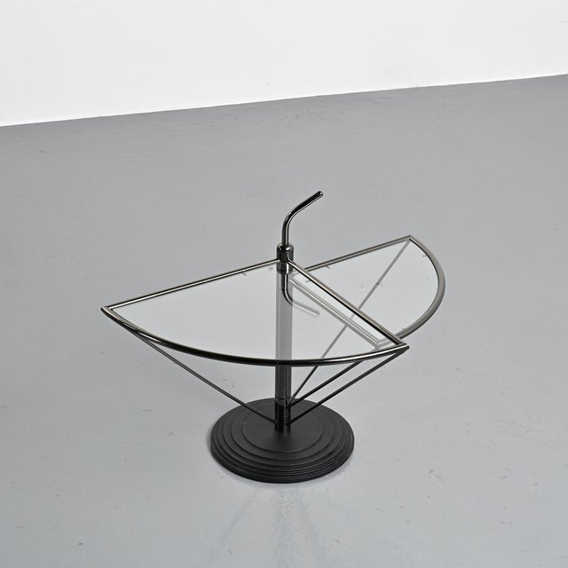 1980s Dardo Coffee Table in Glass and Metal from Oma, Italy, 1980 For Sale - Image 5 of 12