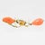 Metal Zoe Coste Faux-Coral and AB Crystal Dangle Earrings For Sale - Image 7 of 7