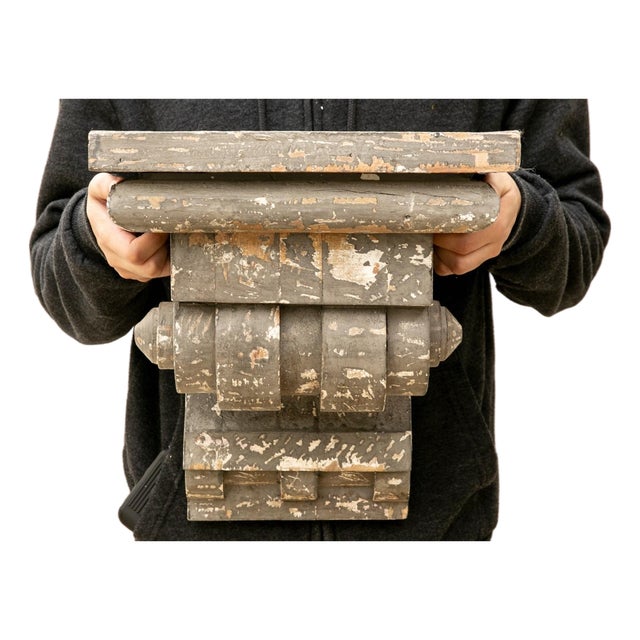 Antique Architectural Hand-Carved Classical Revival Style Corbel For Sale