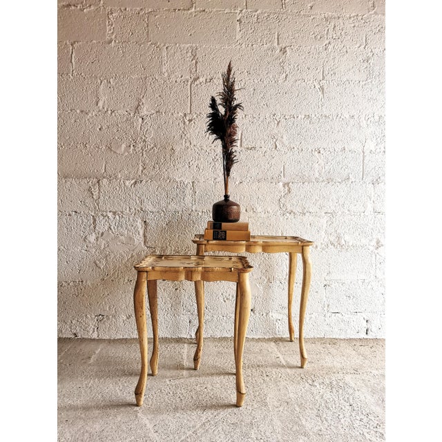 Florentine Nesting Tables, Italy, 1960s, Set of 2 For Sale - Image 4 of 13