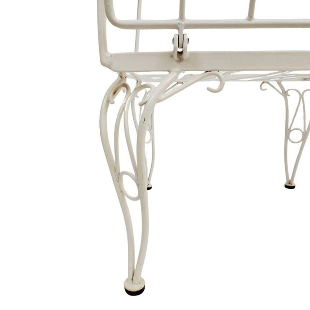 Italian Chair with Folding Backrest in Painted Iron, 1970s For Sale - Image 10 of 16