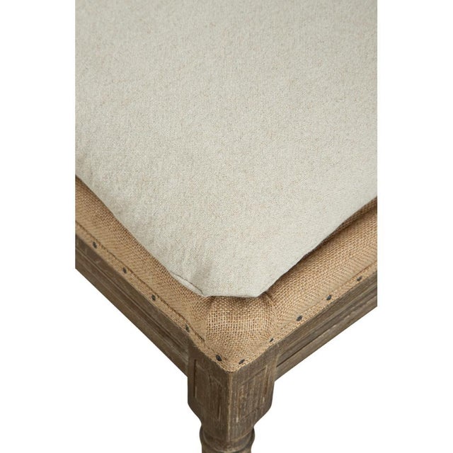 2020s Milton Linen Stylish Bench by Furniture Classics For Sale - Image 5 of 5