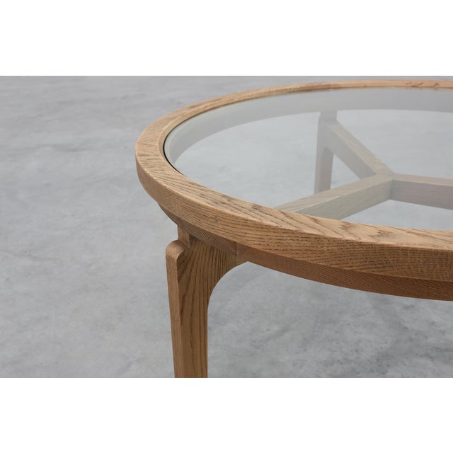 Wood Modern Table in Cedar Wood and Glass, Italy, Late 20th Century For Sale - Image 7 of 12