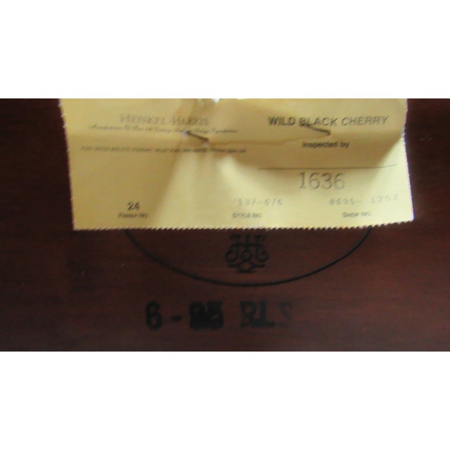 Brown 1980s Henkel Harris Cherry Poster Rare King Size Bed For Sale - Image 8 of 9